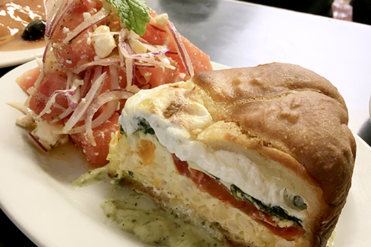 Heirloom Tomato, Corn, and Mozzarella Torte